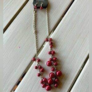 FREE Red beaded necklace/earring set FREE with any purchase from my closet